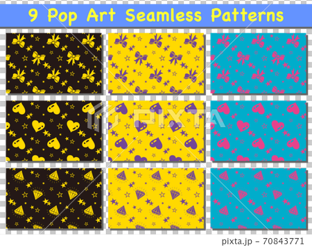 Pop art pattern set 6 - Stock Illustration [70843771] - PIXTA