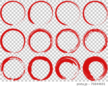 12種手繪圈(紅色) 12種手繪圈(紅色) 70844691