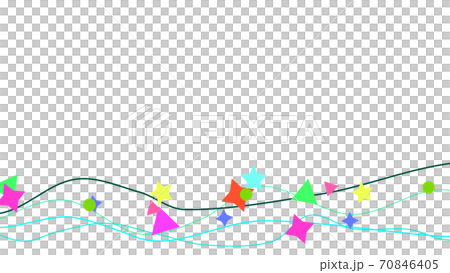 CGスター・トライアングル・サークル　CGオブジェとラインの背景 70846405