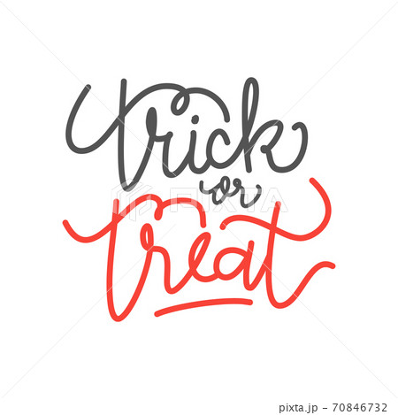 Vector poster with Halloween slogan Trick Or Treat 70846732