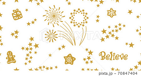 Fireworks, stars, snowflakes. 70847404