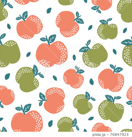 Seamless pattern with cute apple Seamless pattern with cute apple 70847923