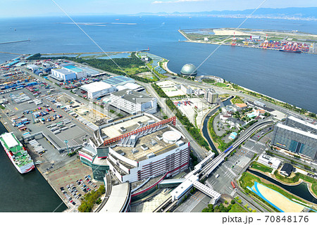 大阪府咲洲庁舎からの眺望　夢洲方面 70848176