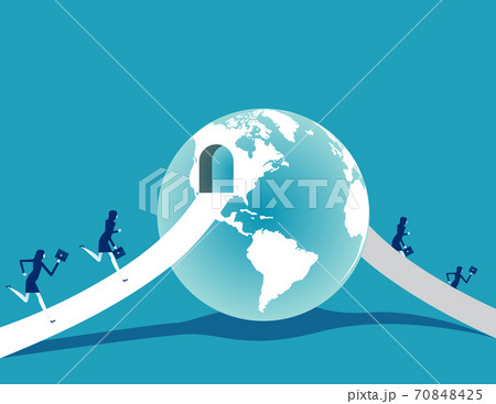 Global business people connection. Team running away forward Global business people connection. Team running away forward 70848425