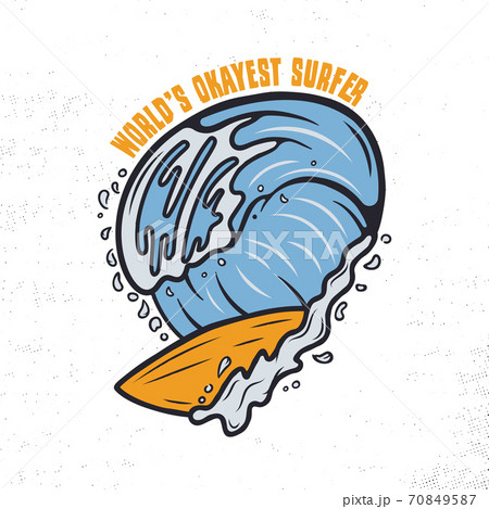 Vintage surf print design for t-shirt and other - Stock