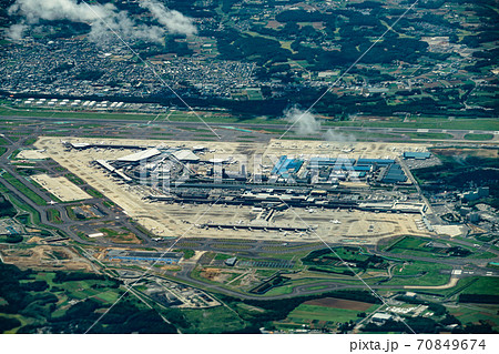 成田国際空港（飛行機から撮影） 70849674