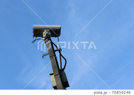 CCTV camera on column CCTV camera on column 70850246