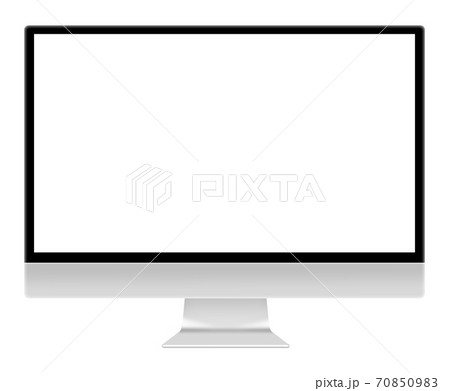 white monitor screen