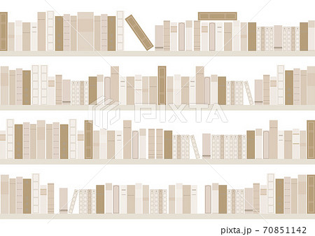アンティークなベージュの本棚の背景素材 A1縦のイラスト素材 70851142 Pixta