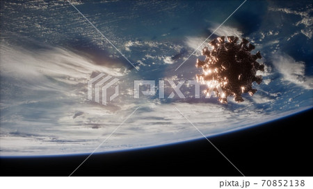 Coronavirus COVID-19 on the Earth orbit 70852138