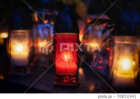 Candle Lights On All Saints Day Night 70853341