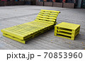 sun lounger made of wood and pallet	 70853960