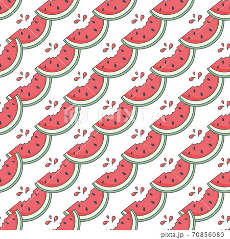Watermelon illustration seamless pattern with bright color. Useful for wrapping paper and decorations. Vector background. Watermelon illustration seamless pattern with bright color. Useful for wrapping paper and decorations. Vector background. 70856080