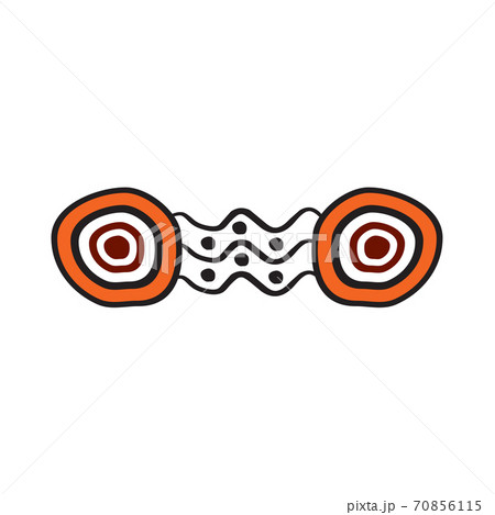Aboriginal art dots painting icon logo design template Aboriginal art dots painting icon logo design template 70856115