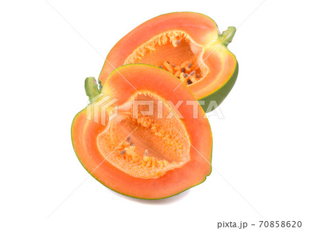 Papaya isolated on white background 70858620