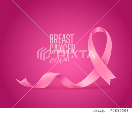 Pink silk ribbon. Breast cancer awareness campaign Pink silk ribbon. Breast cancer awareness campaign 70859593