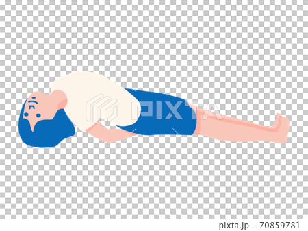 Gymnastics yoga fish pose illustration Gymnastics yoga fish pose illustration 70859781