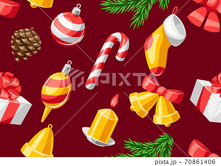 Merry Christmas seamless pattern. 70861406