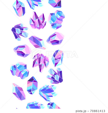 Seamless pattern with crystals and minerals. Seamless pattern with crystals and minerals. 70861413