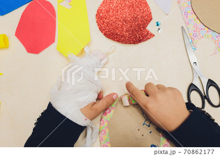 Master class to create a flower from paper.Children's creativity.Favorite hobby for children.Materials and tools. 70862177