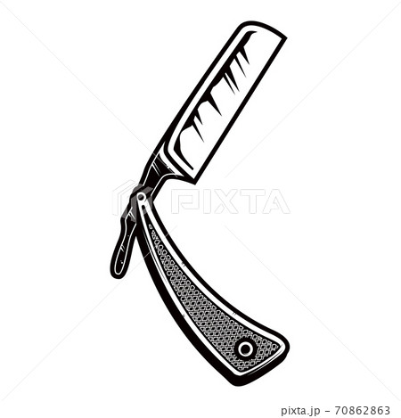 Vintage razor illustration. Design element for logo, sign, label. 70862863