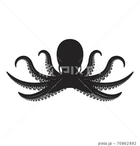 Octopus illustration isolated on white background. Design element for logo, label, emblem, sign. Octopus illustration isolated on white background. Design element for logo, label, emblem, sign. 70862892