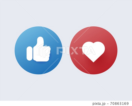 Like and dislike. Red disapproval and green success positive and negative reviews from satisfied customers. 70863169