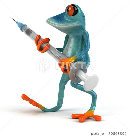 Fun frog - 3D Illustration 70863392