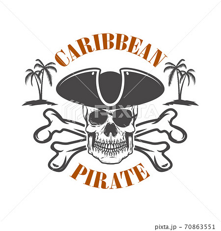 Caribbean pirates and corsair monochrome icons Vector Image