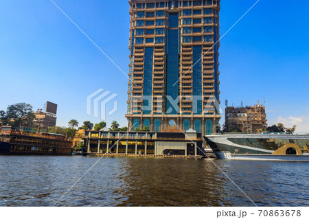 View of the Cairo city and Nile river in Egypt 70863678