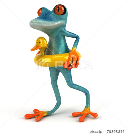 Fun frog - 3D Illustration Fun frog - 3D Illustration 70863855
