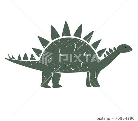 Cute Cartoon Dinosaur, Vector outline...のイラスト素材 [70864390] - PIXTA