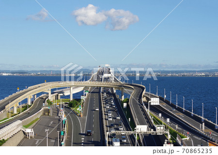 ウミホタルパーキングエリアから見た千葉方面 70865235