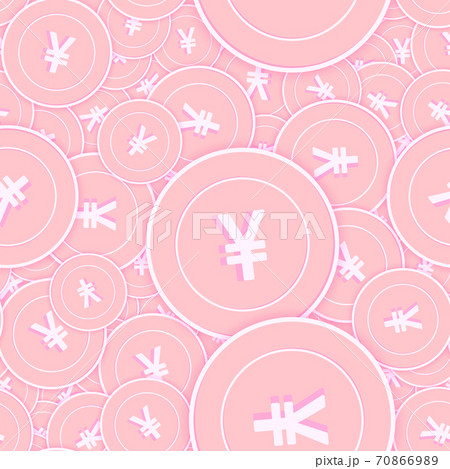 Chinese yuan copper coins seamless pattern. Posh s 70866989