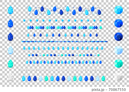 宝石 ライン ペアシェイプのイラスト素材