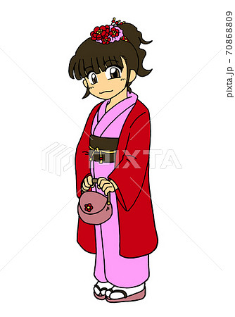 着物を着た女子 70868809