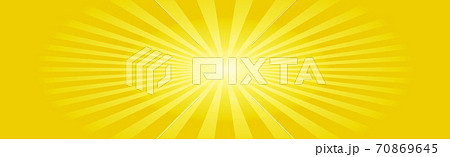 Bright sun on a yellow background - Illustration 70869645