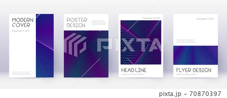 Minimal brochure design template set. Neon abstrac Minimal brochure design template set. Neon abstrac 70870397