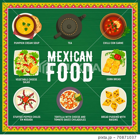 Mexican food cuisine, Mexico menu for restaurant 70871037
