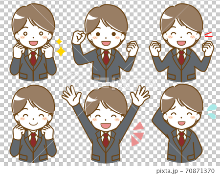 穿著西裝的男人的有趣表情 穿著西裝的男人的有趣表情 70871370