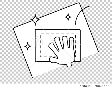 掃除　雑巾がけ　消毒　 70871462