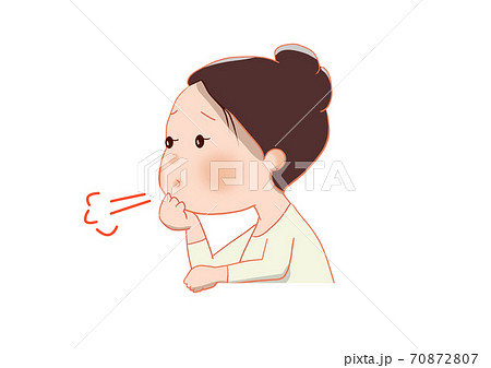 ため息をつく女性 悩み 気圧病 ため息をつく女性 悩み 気圧病 70872807