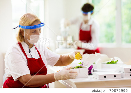Food takeaway during coronavirus outbreak. Food takeaway during coronavirus outbreak. 70872996