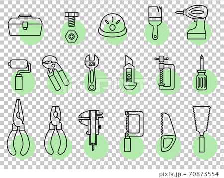 Tools Icon material Calipers Jigsaw Saw Electric drill Bolt Wrench Cutter Pliers Vise, etc. 70873554
