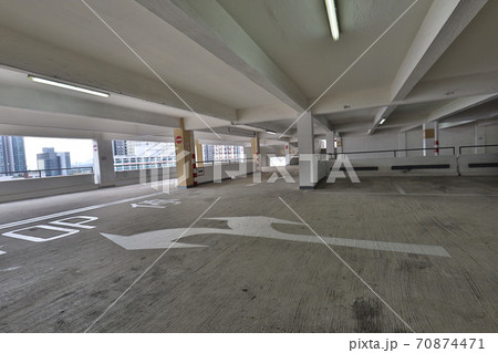 Modern cars parked inside, Yau ma tei Car Park Building 25 Oct 2020 70874471
