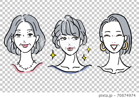 素敵なマダムセットのイラスト素材