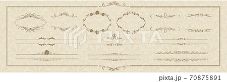 set of frame illustration Vector 70875891