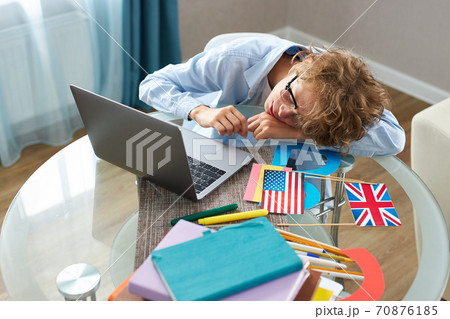 sleepy exhausted teen boy want to sleep sleepy exhausted teen boy want to sleep 70876185
