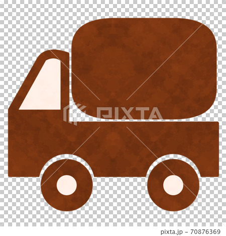 Truck silhouette brown watercolor style 70876369