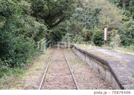 旧国鉄倉吉線廃線跡：泰久寺駅跡 70876406